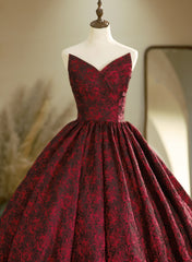 A-line Floral Lace Long Evening Dress Prom Dress, Floral Party Dress