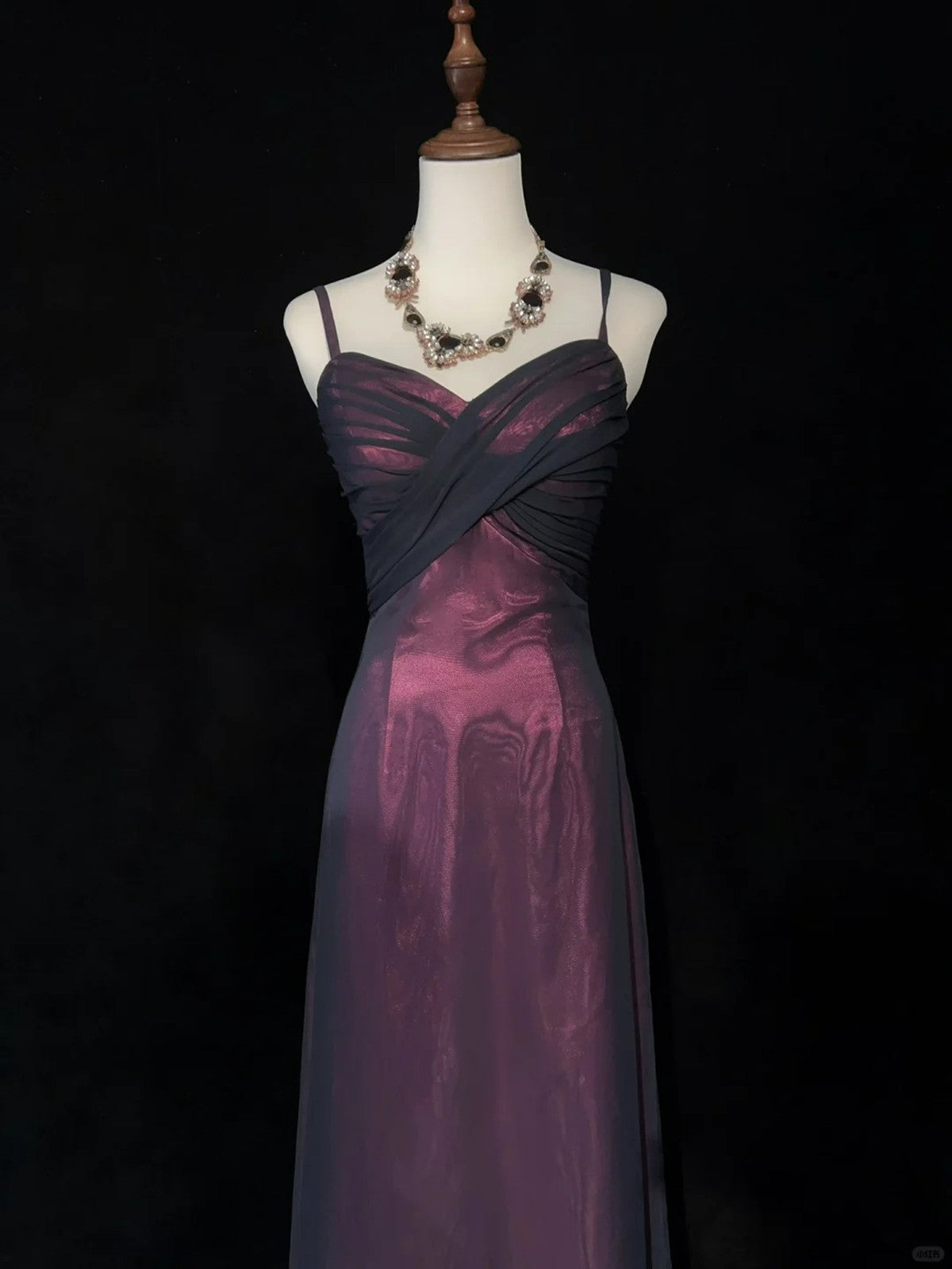A-line Black and Red Sweetheart Floor Length Prom Dress, Black and Red Party Dress