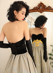 A-line Sweetheart Floral Satin Long Party Dress, A-line Beautiful Long Prom Dress
